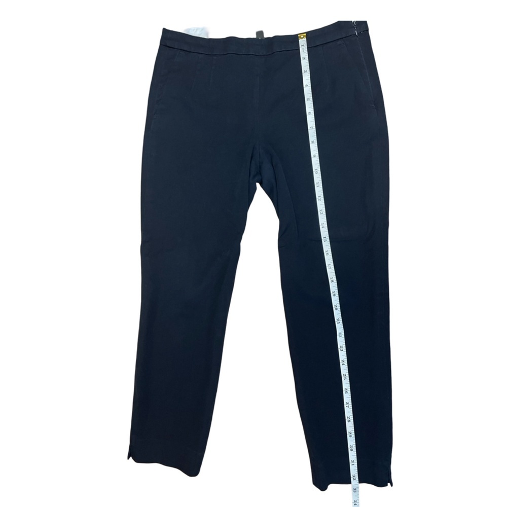 J.Crew Martie Bi-Stretch Cotton Blend Slim Crop Pants Navy Blue - Size 6 - Picture 10 of 14